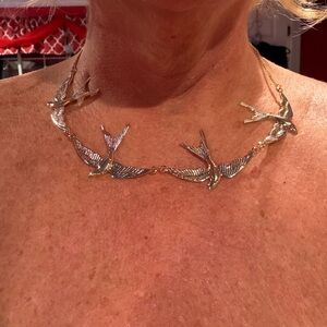 Elegant Gold Bird Necklace